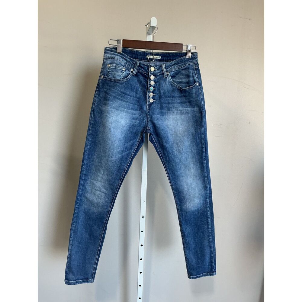 Original Vintage Hand Crafted Place Du Jour Denim Jeans Size 38 European